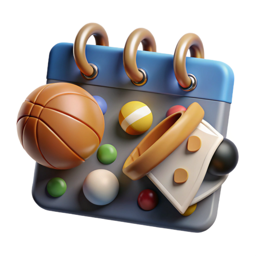 stunning contemporary Sports Program with Schedule Isolated on Transparent Background original png