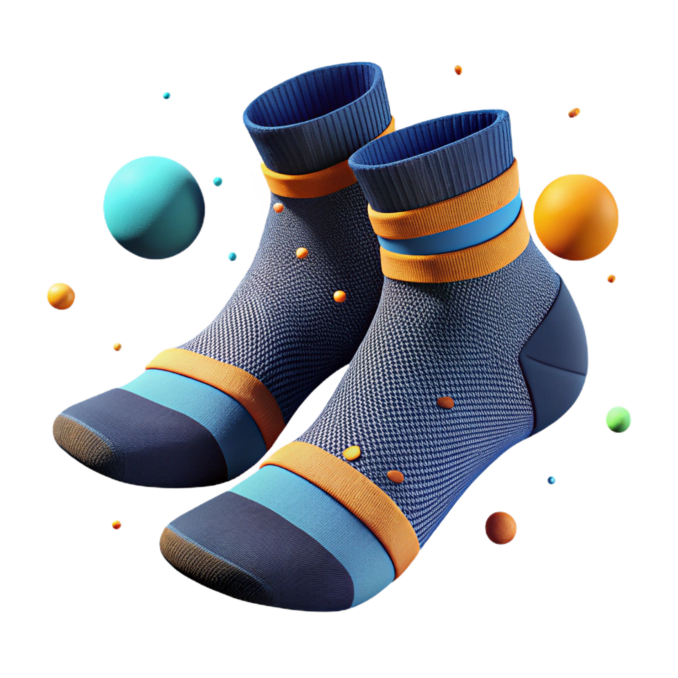 stunning vintage Sports Socks Ankle Height Breathable Fabric Transparent Isolated premium png