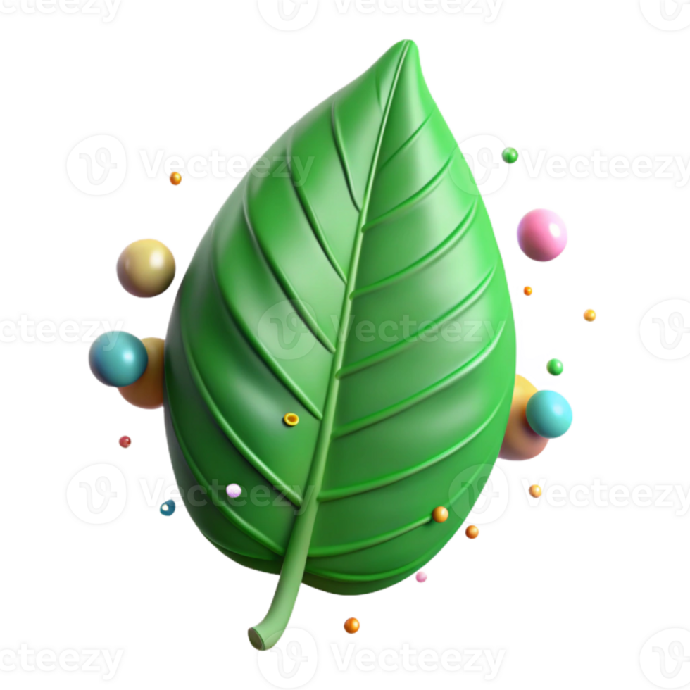 elegant classic Green Leaf Unfurling Time Lapse View Isolated original png