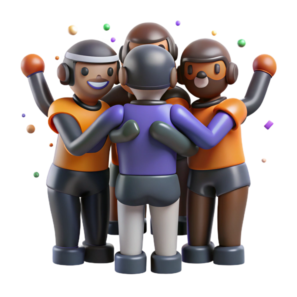 beautiful creative Sports Team Huddle Isolated Teamwork Theme genuine png