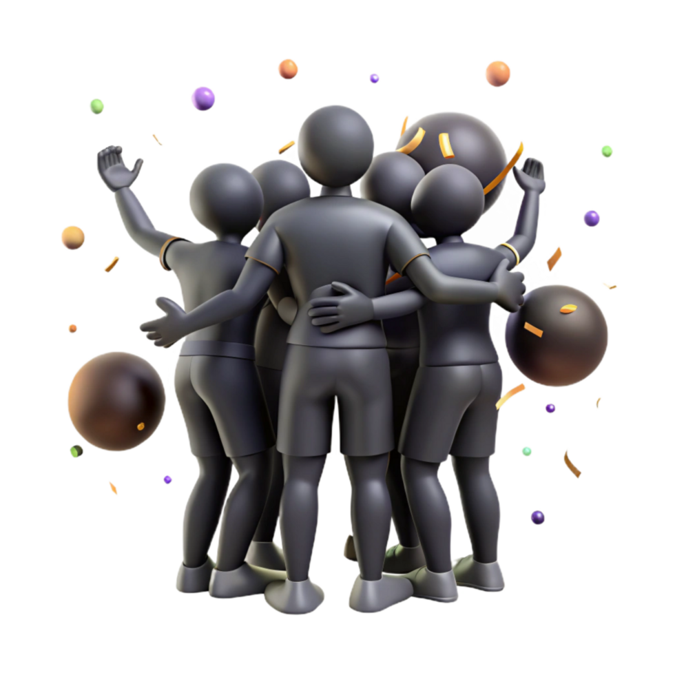 extraordinary classic Sports Team Huddle Silhouette Transparent Background high resolution png