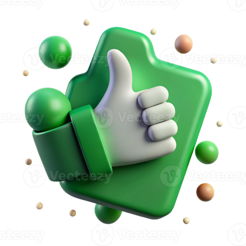extraordinary traditional Green Thumb Up Icon Transparent Background with White Outline original png