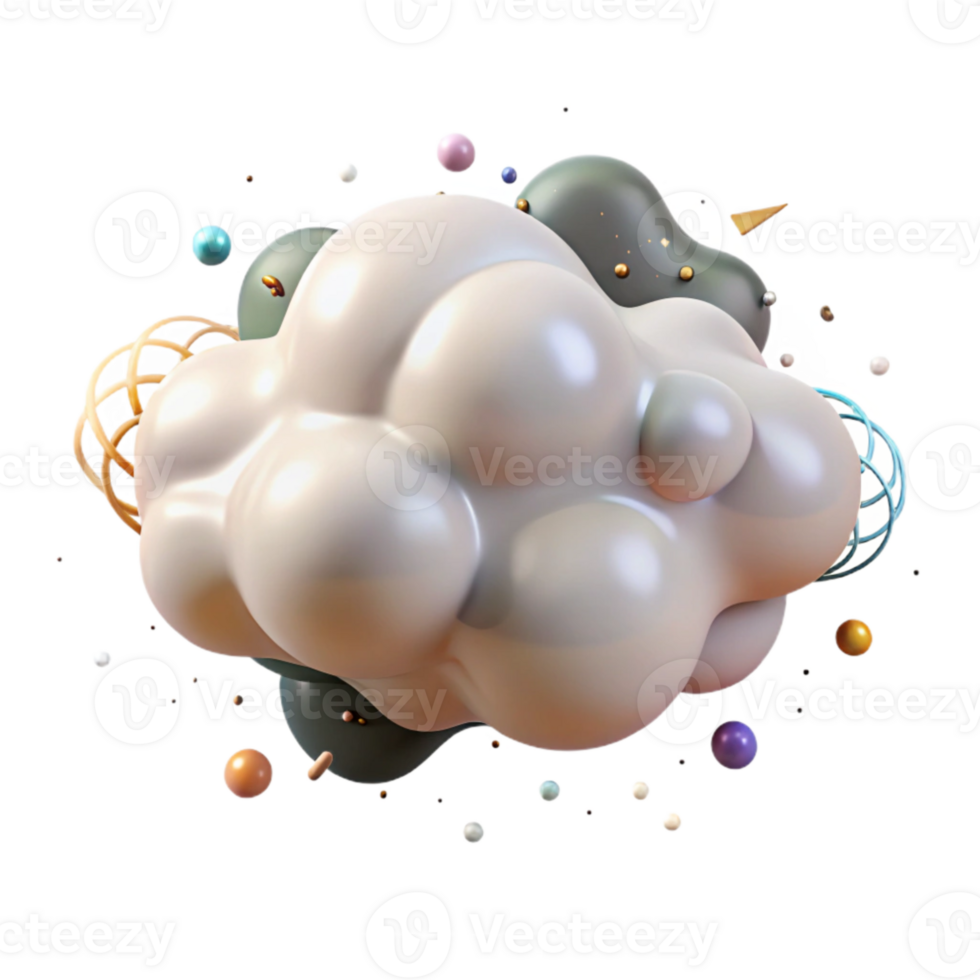 vibrant modern Realistic Cloud Cutout with Light and Shadow high quality png