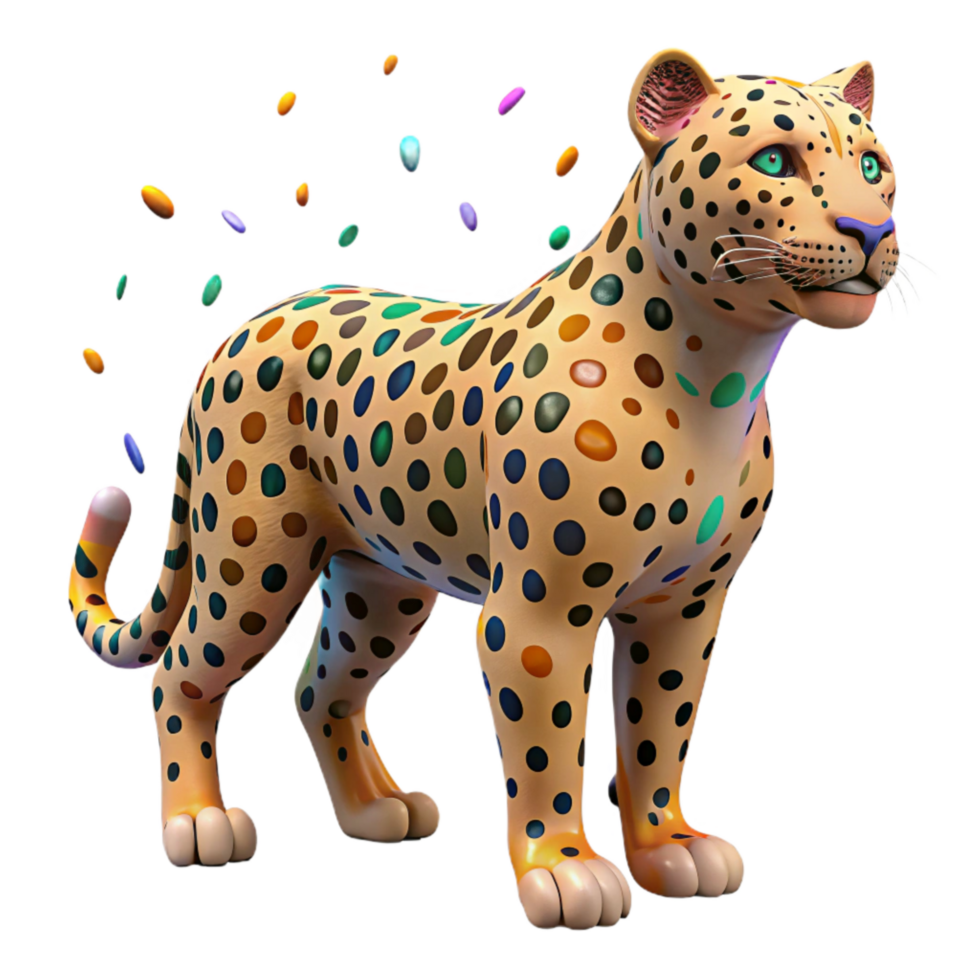 wonderful contemporary Spotted Leopard Camouflage Side View Transparent Background authentic png