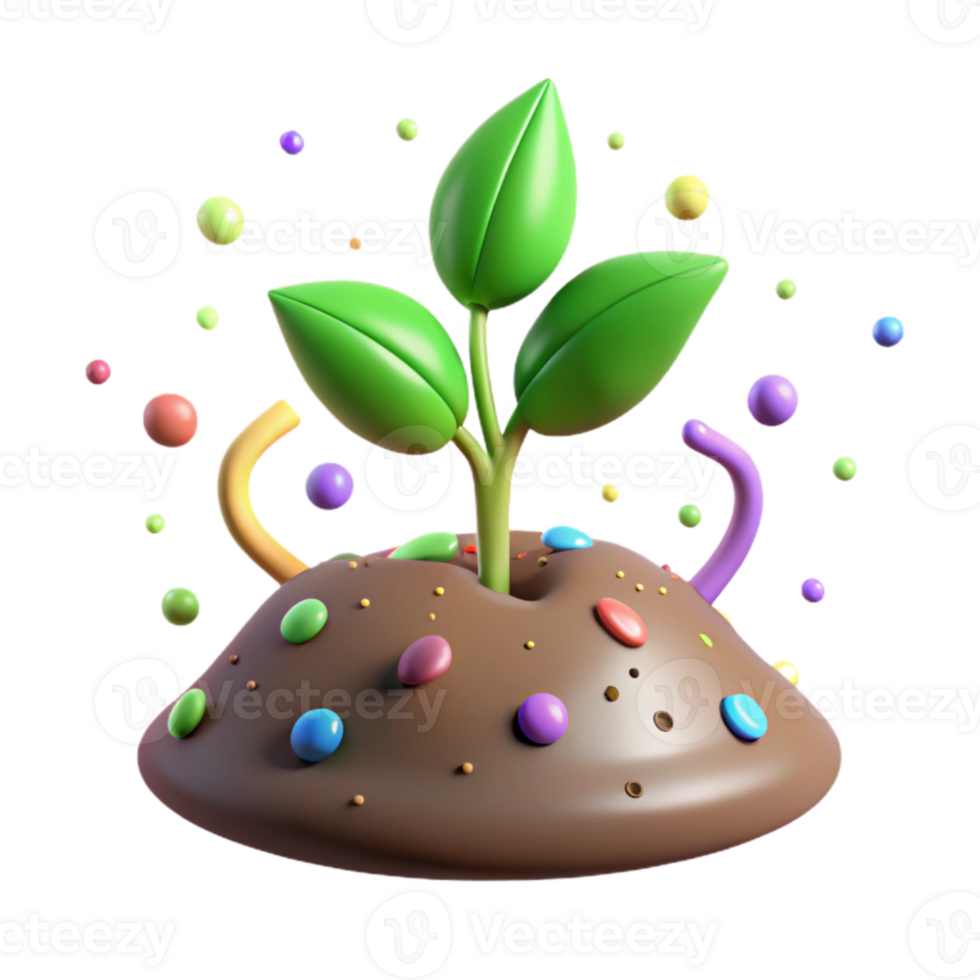 stunning artistic Green Sprout Growing From Soil Transparent Background high resolution png