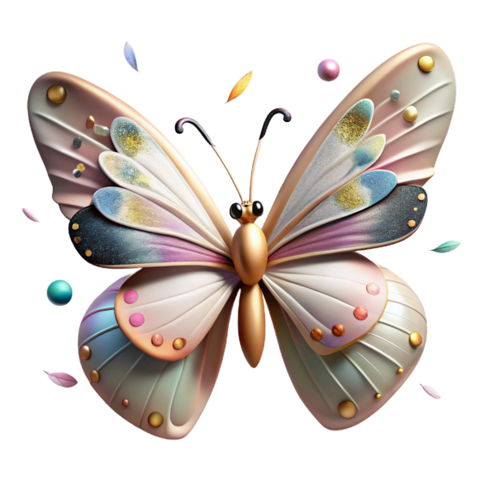 serene creative Spring Butterfly Wings Open Cutout Transparent Background original png
