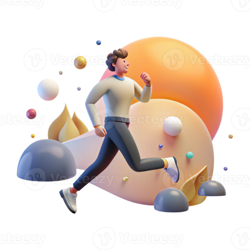 elegant classic Person Running Towards Setting Sun Silhouette Cutout detailed png