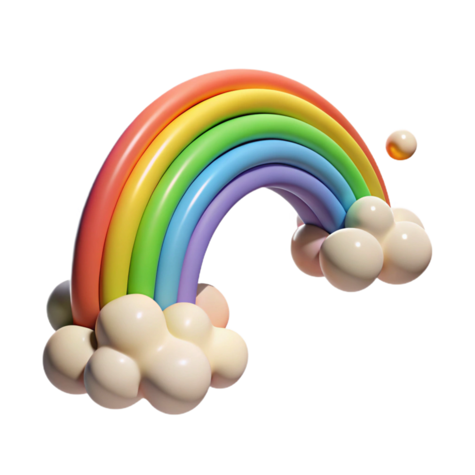 extraordinary creative Rainbow Arcing Across Sky Cutout Isolated authentic png