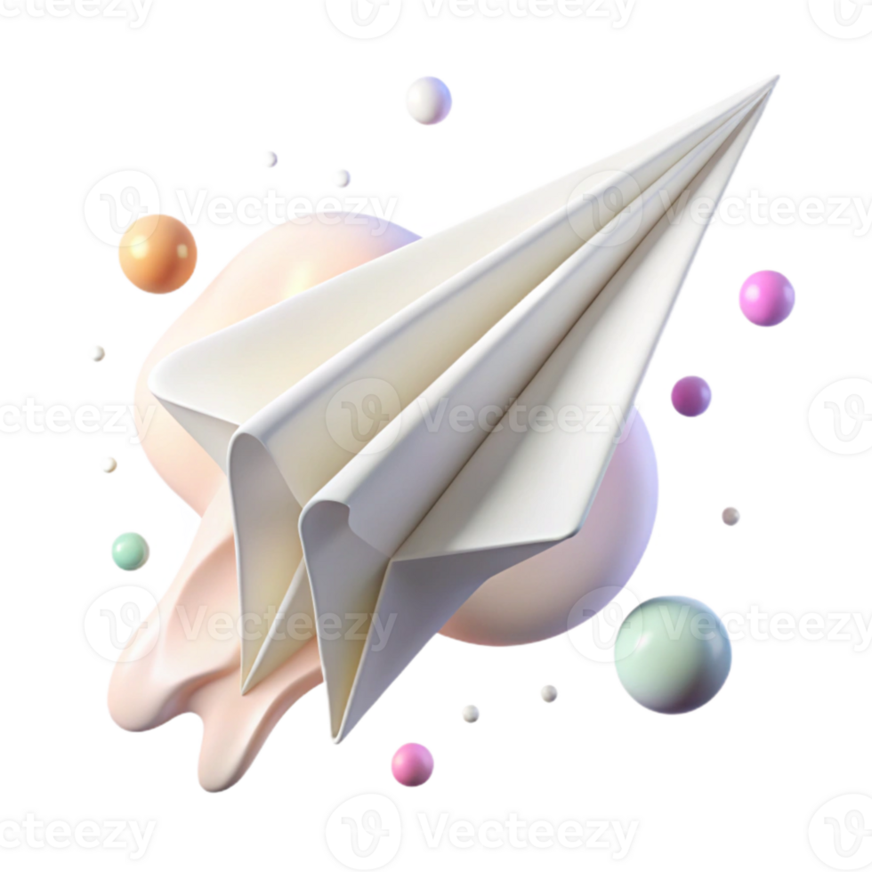 wonderful classic Pure White Paper Airplane Isolated genuine png