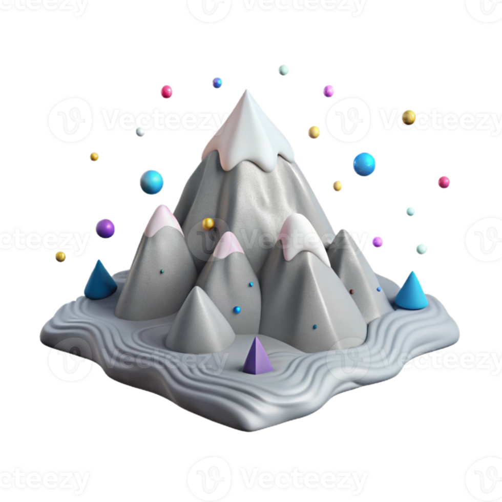 stunning rustic Hand Drawn Mountain Sketch Cutout on White Background authentic png