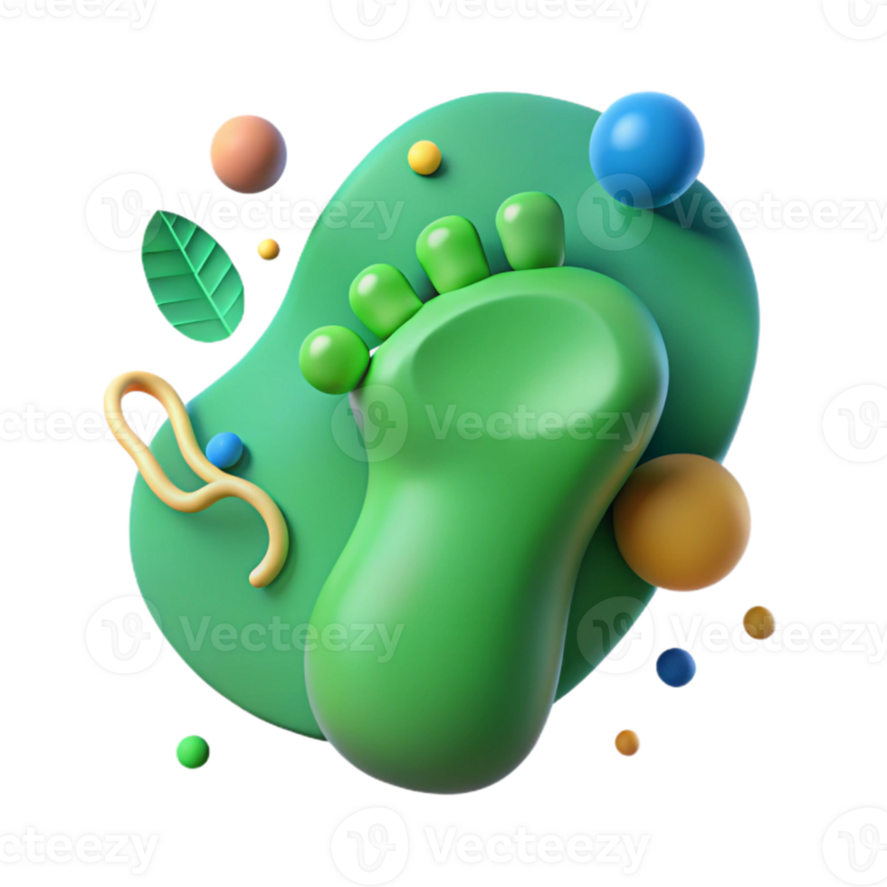 impressive contemporary Green Footprint Isolated Element authentic png