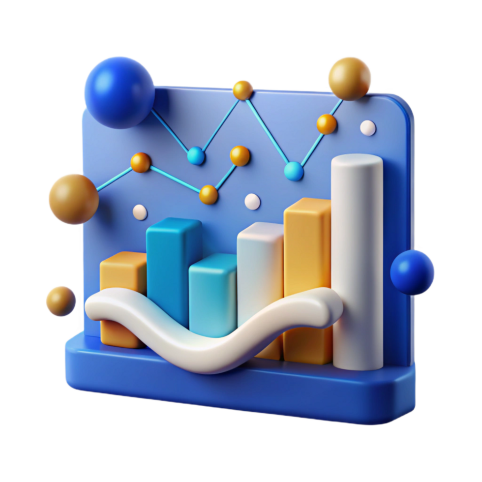 stunning minimalist Stable Data Graph Blue Line Isolated authentic png