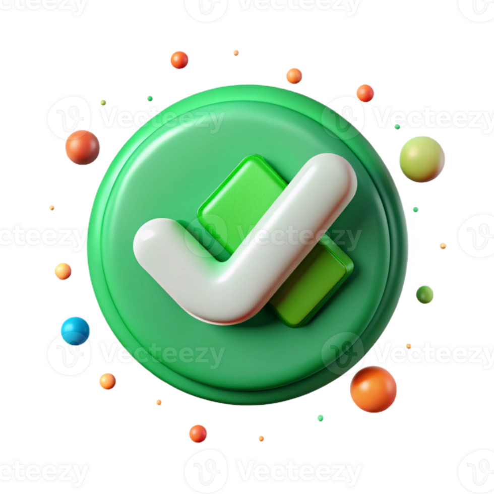 impressive minimalist Green Checkmark Icon Transparent Background with Bold Outline exclusive png