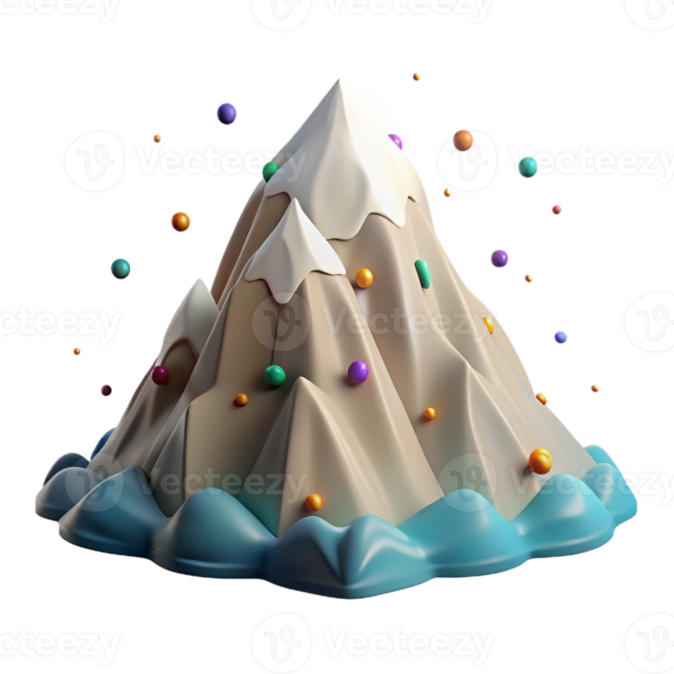 magnificent abstract Majestic Mountain Peak Cutout on Transparent Background original png