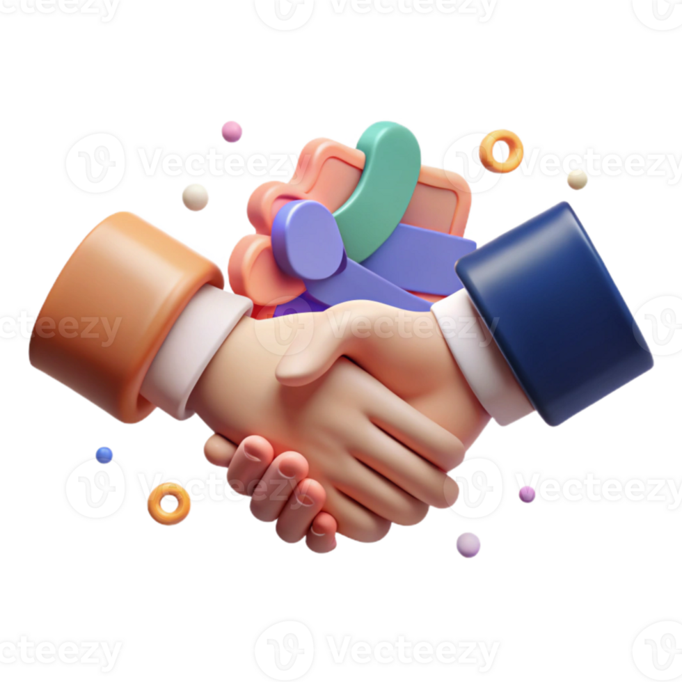 dramatic modern Handshake Partnership Agreement Cutout Transparent Background detailed png