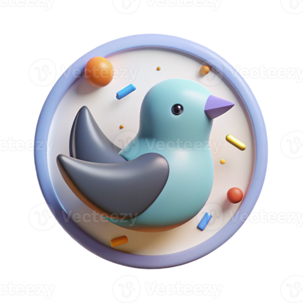 elegant contemporary Minimalist Bird Icon Isolated on Transparent Background detailed png