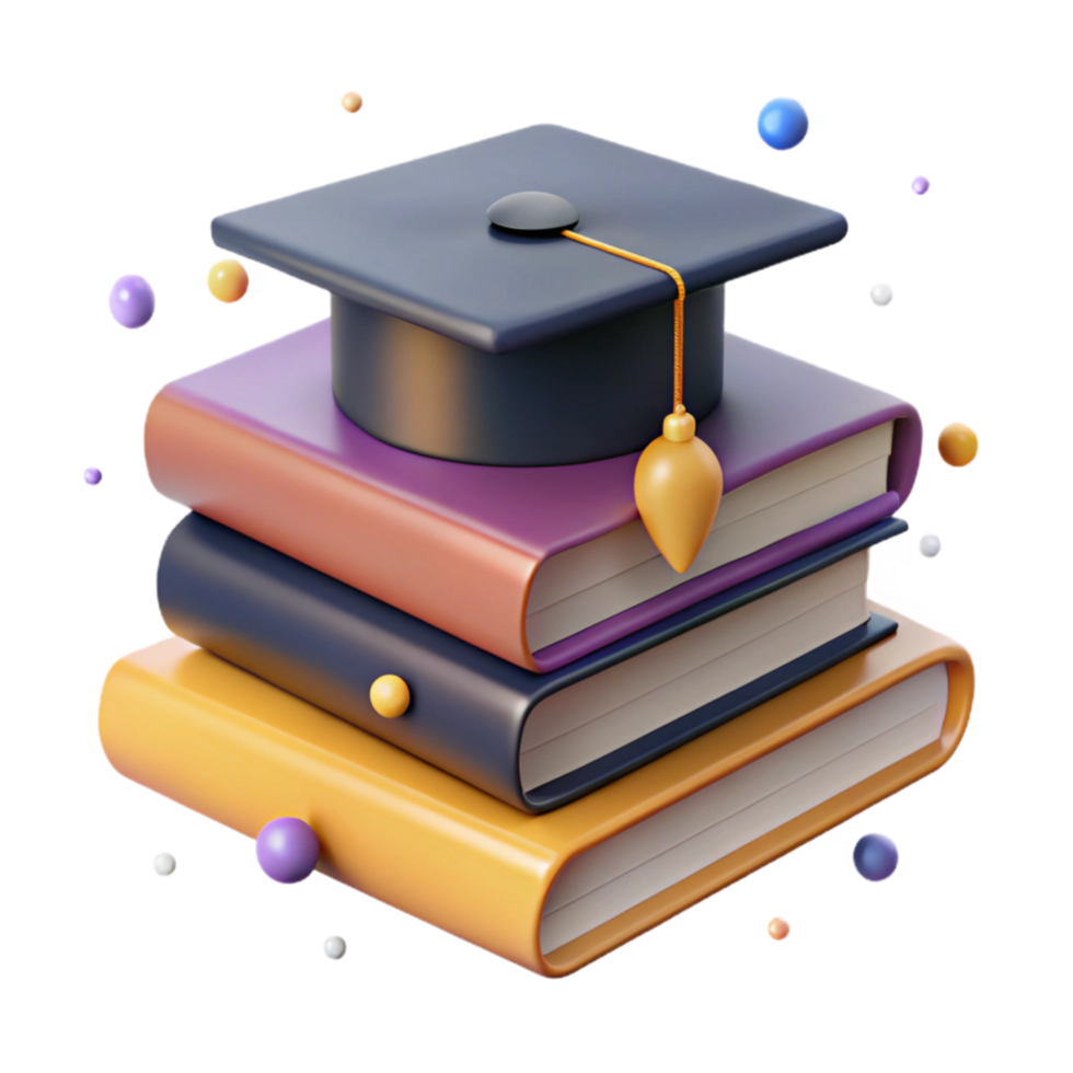 wonderful contemporary Stack of Books with Eyeglasses Cutout detailed png