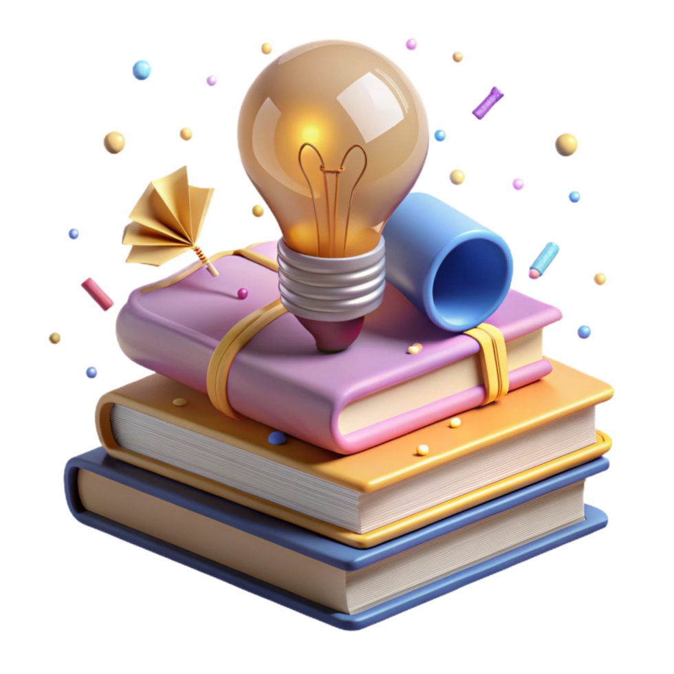 serene rustic Stack of Books with Eyeglasses Cutout premium png