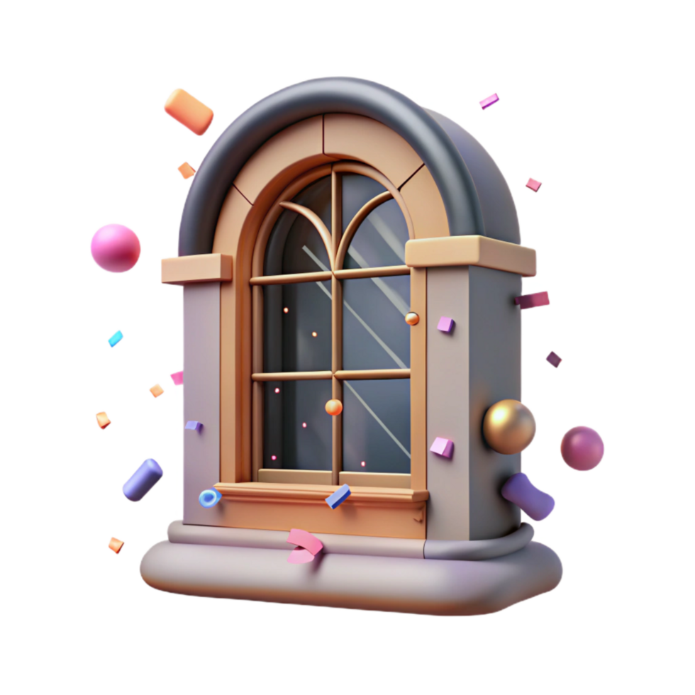 magnificent abstract Historic Building Window Detail Isolated Cutout high quality png