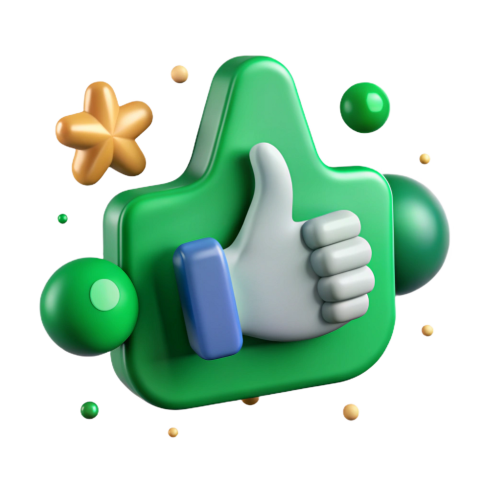 extraordinary vintage Green Thumbs Up Icon Simple Design Cutout Element original png