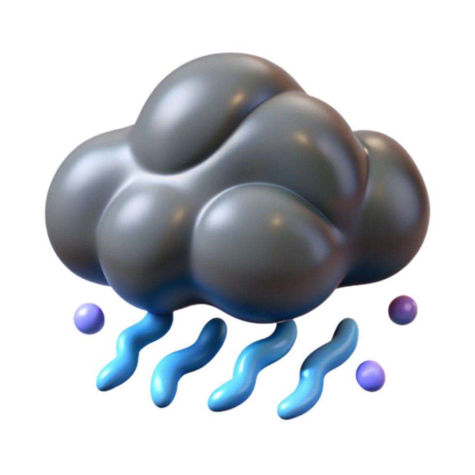 vibrant creative Grey Rain Cloud Isolated with Realistic Texture png