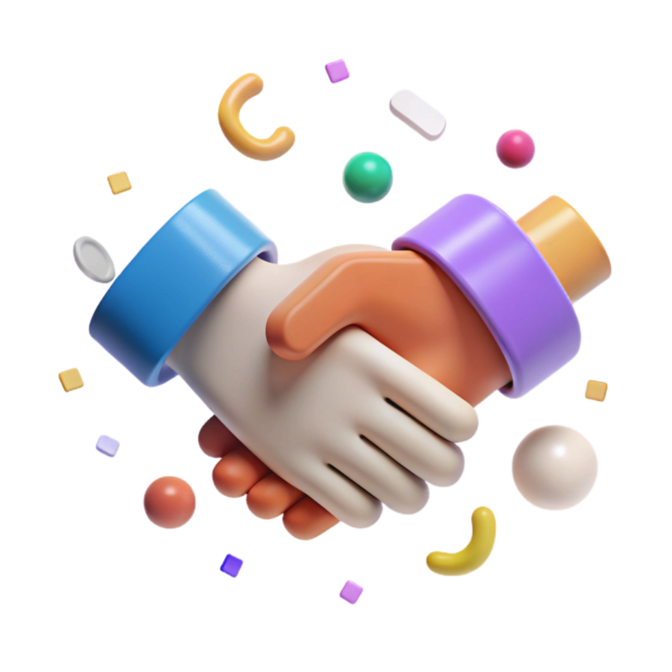 serene minimalist Handshake Icon Cutout Collaborative Symbol detailed png