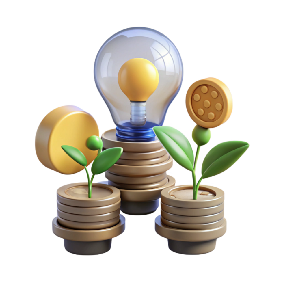 stunning minimalist Stack of Coins with Gold Finish Transparent Background authentic png