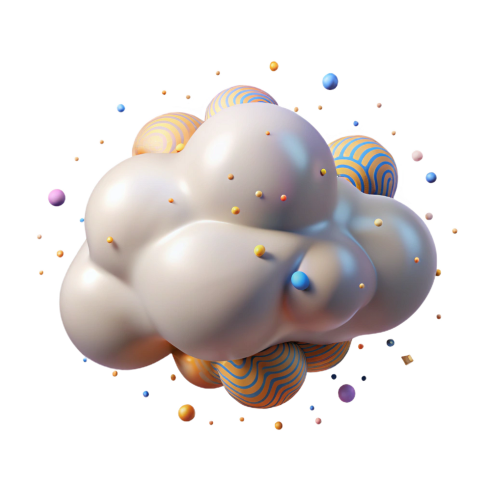 magnificent minimalist Isolated Cloud with Transparent Background png