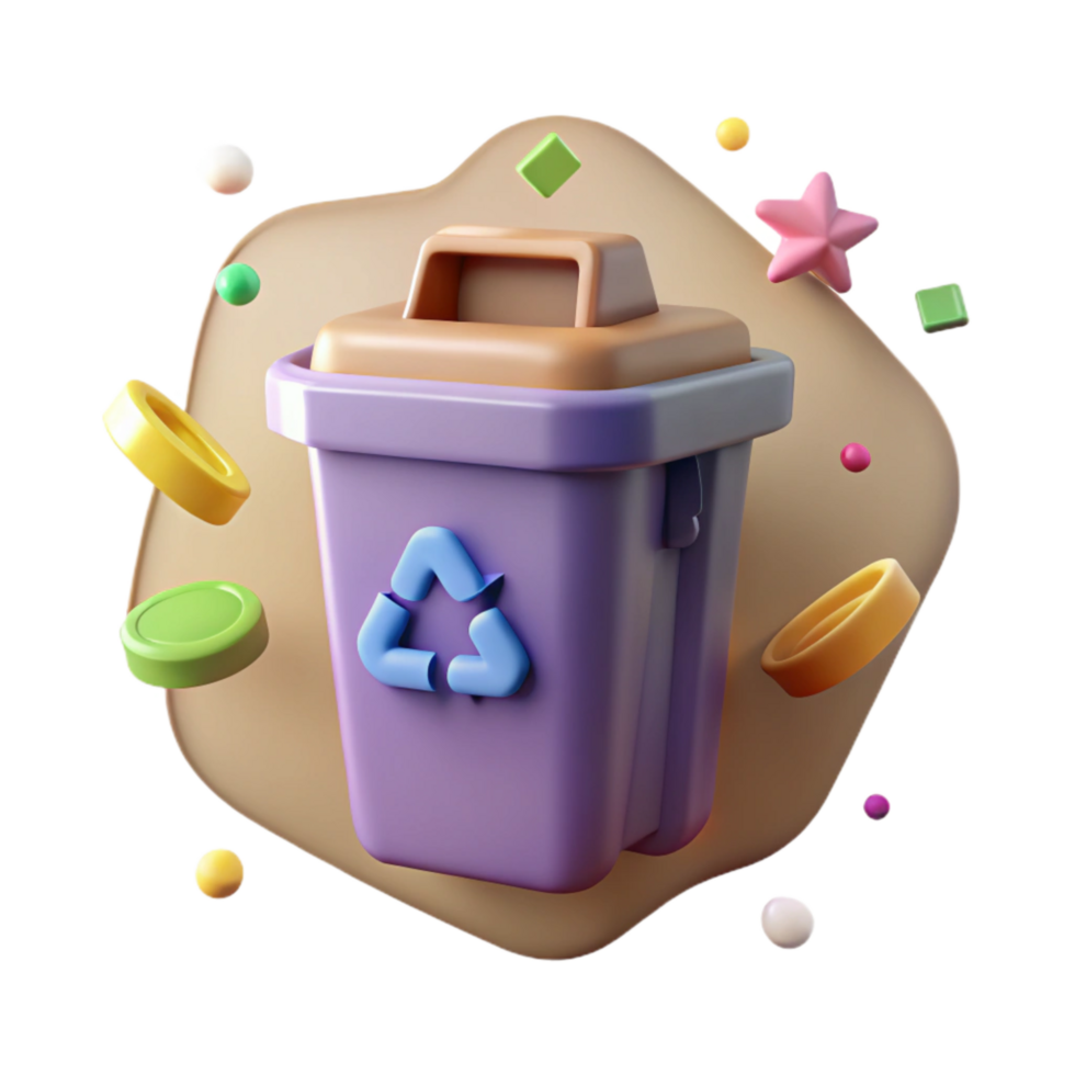 extraordinary rustic Recycling Bin Icon Cutout with Simple Style authentic png
