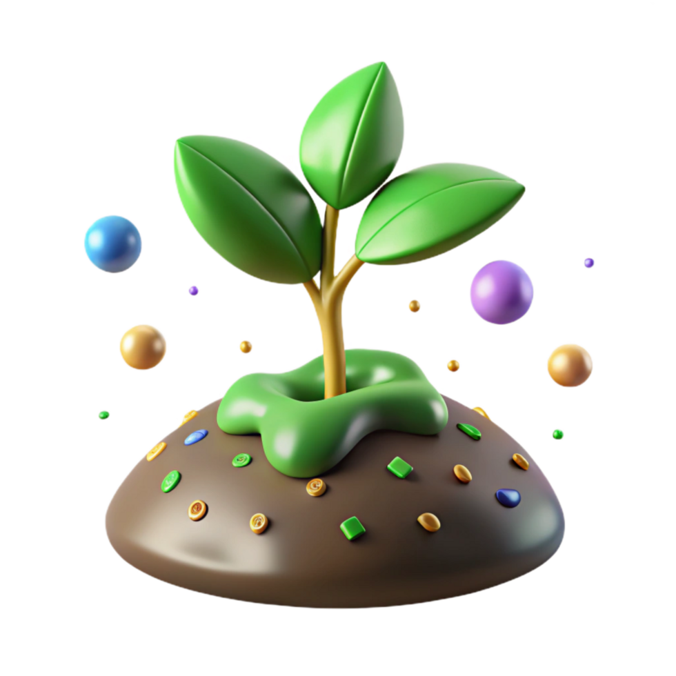 serene traditional Green Sprout Growing From Soil Transparent Background high quality png