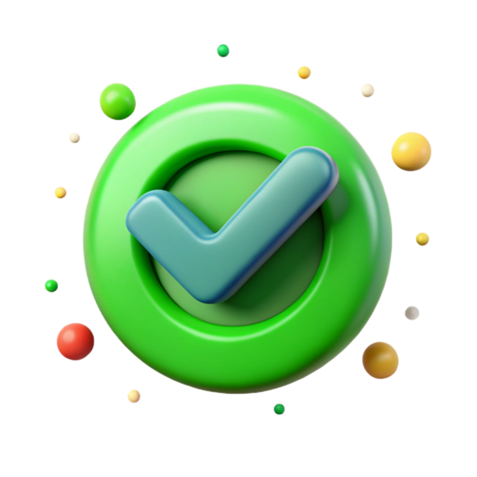 extraordinary traditional Green Checkmark Icon Bold Design Transparent Element detailed png