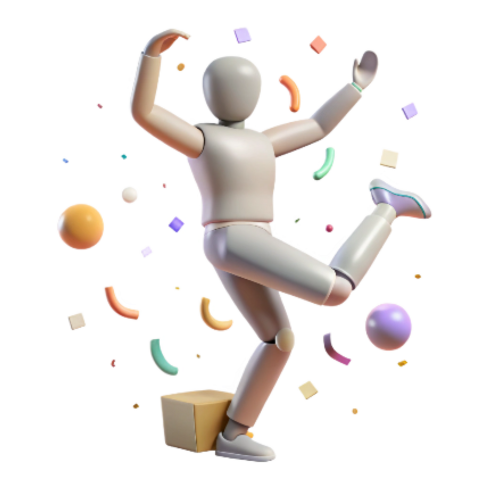 vibrant modern Modern Dance Pose with Extended Limbs Isolated exclusive png