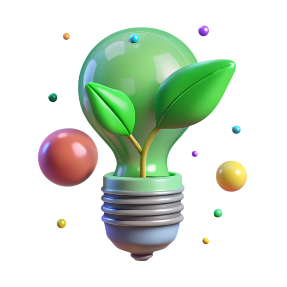elegant abstract Green Leaf Sprout Growing From Soil Cutout detailed png