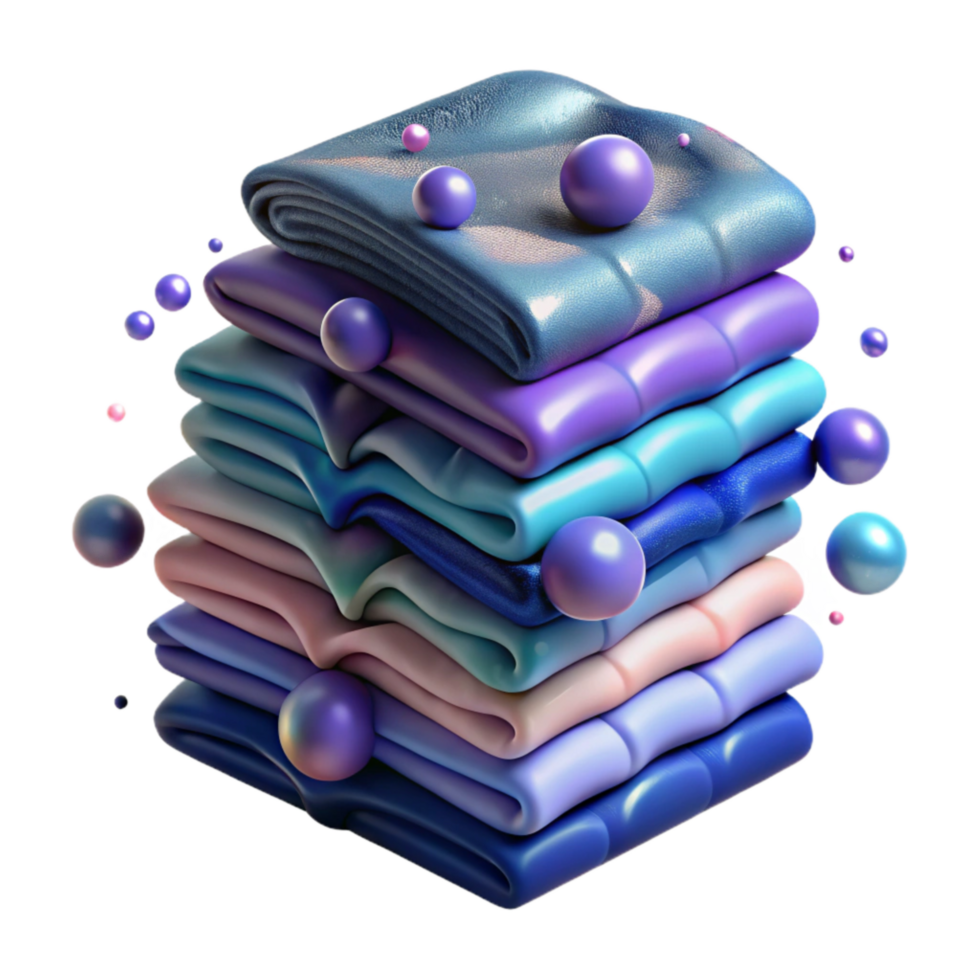elegant abstract Stack of Towels Folded Transparent original png