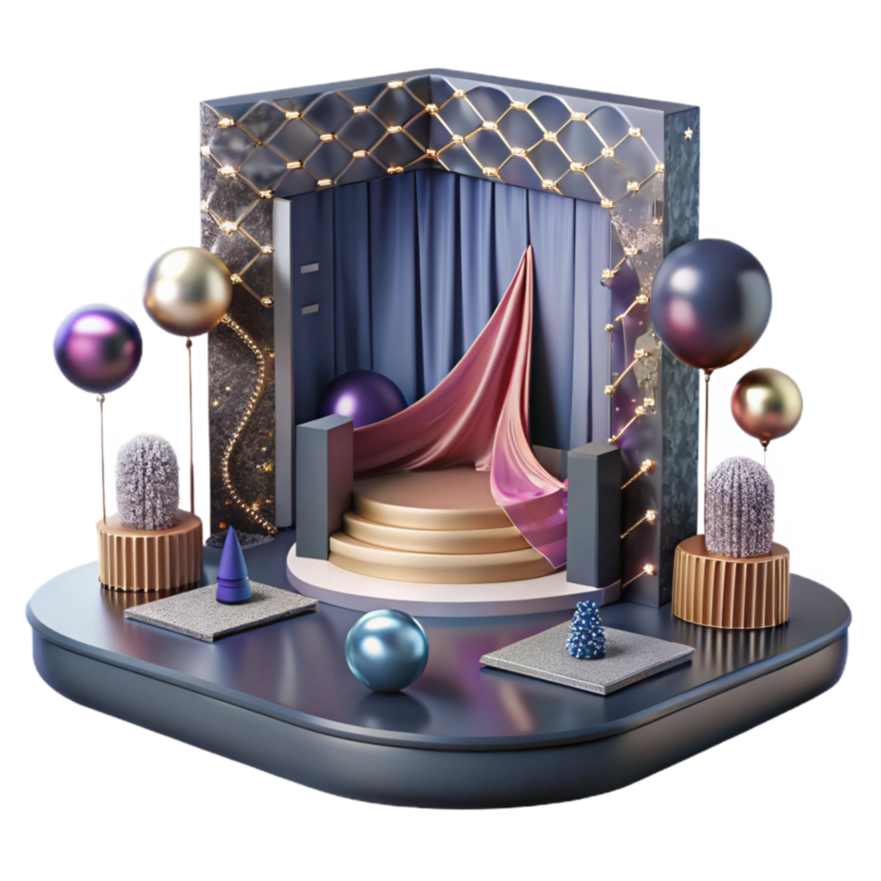 stunning rustic Stage Design Setting the Scene for Dance Transparent Background with Visual Elements exclusive png
