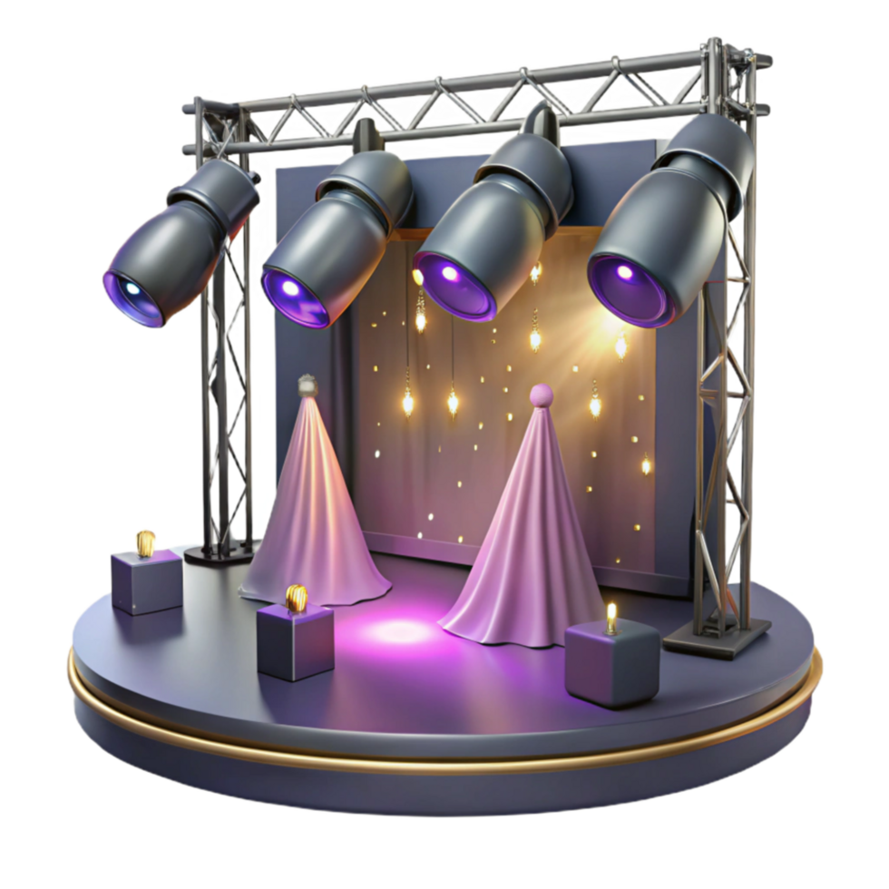 stunning classic Stage Lights Spotlit Performance Isolated authentic png