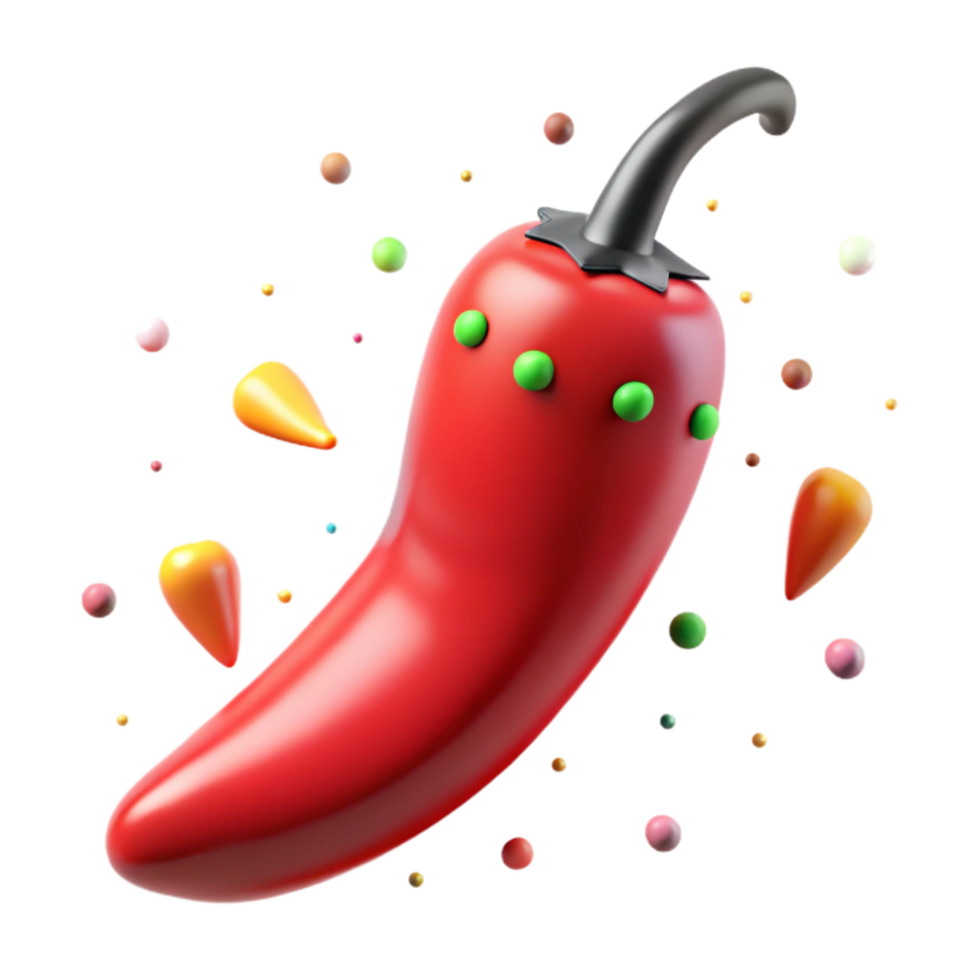 extraordinary classic Mexican Chili Pepper Spicy Red Pod Isolated Transparent Background premium png