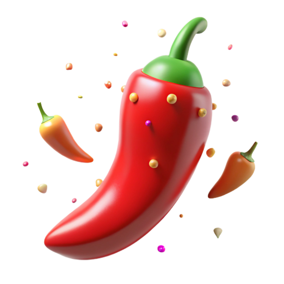 extraordinary rustic Mexican Chili Pepper Spicy Red Pod Isolated Transparent Background genuine png