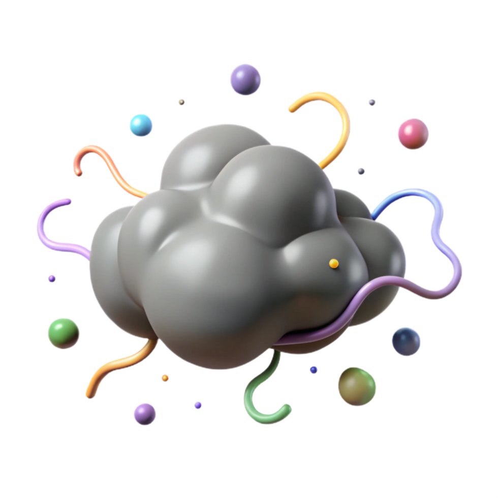 wonderful contemporary Gray Cloud Isolated with Darker Shade png