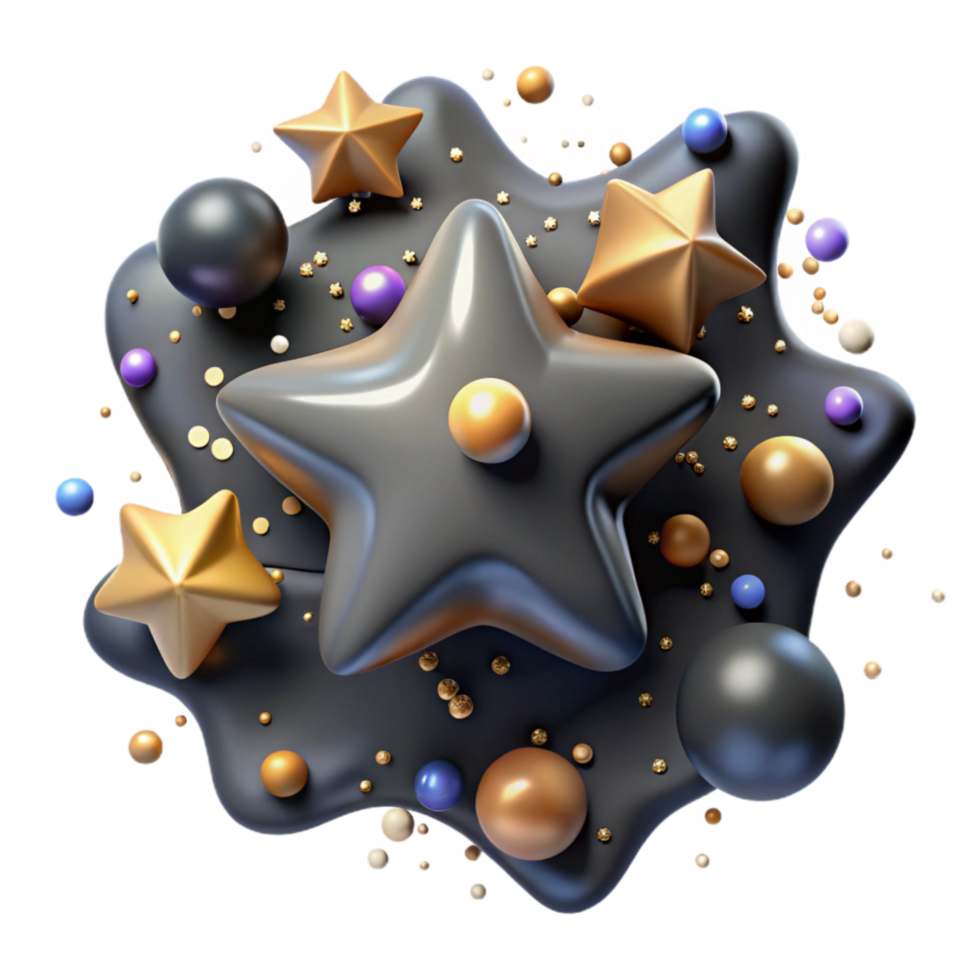 vibrant minimalist Star Field Isolated with Numerous Stars Varied Brightness high quality png
