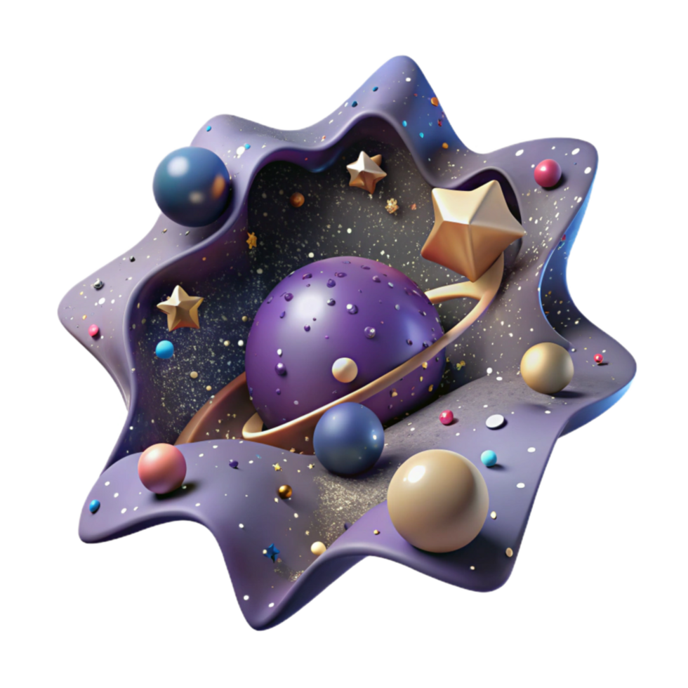 impressive modern Star Field with Distant Galaxy Cutout 4K png
