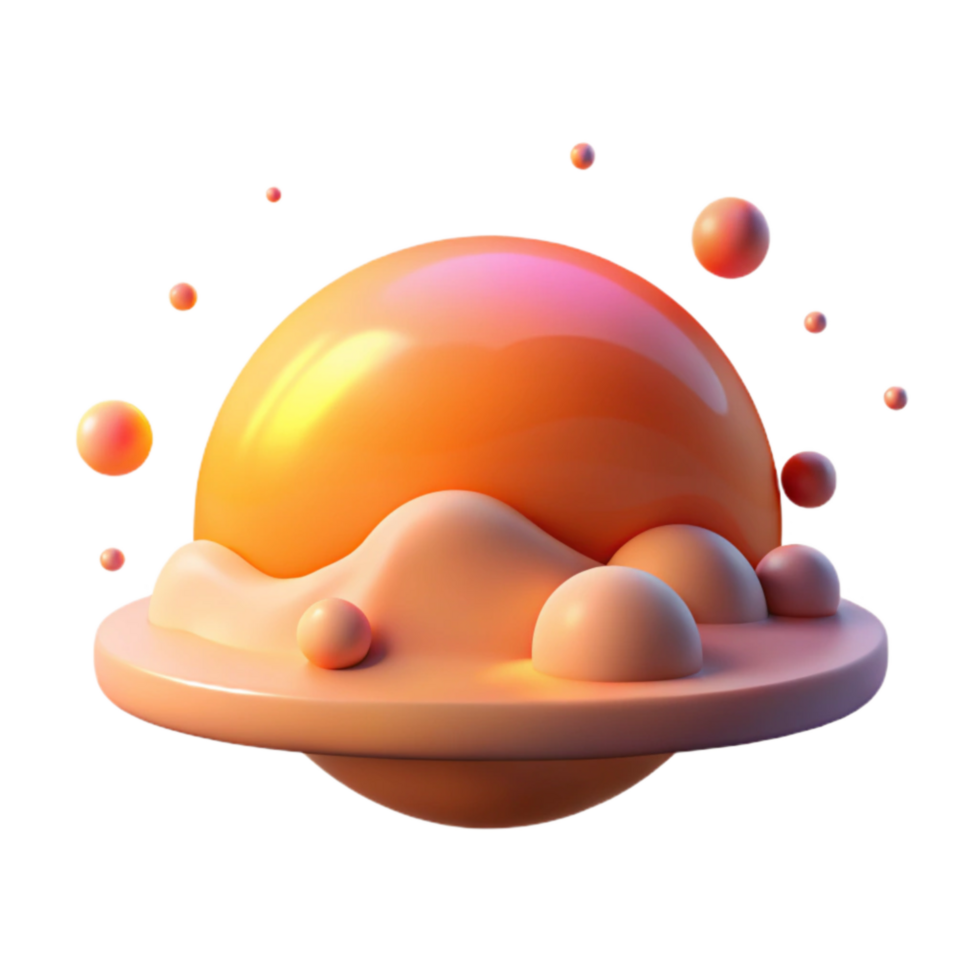 vibrant abstract Orange and Pink Sunset Sky Gradient Transparent Background high resolution png