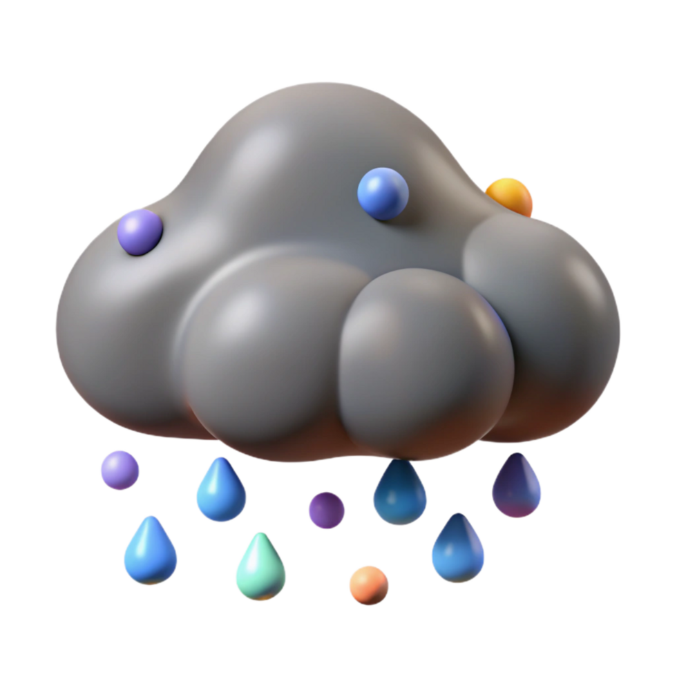 extraordinary rustic Grey Rain Cloud Isolated with Realistic Texture detailed png
