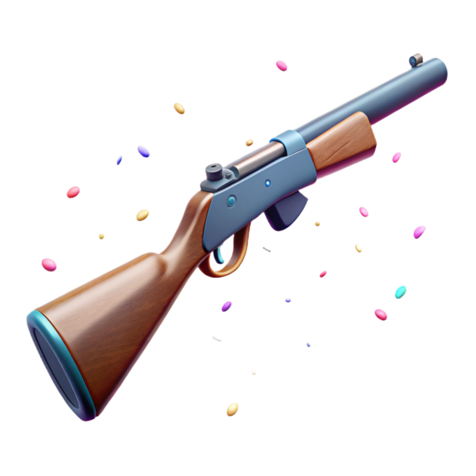 elegant rustic Hunter Rifle Side View Isolated with Shadow Detail png