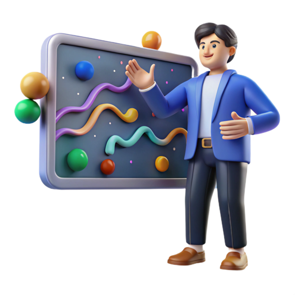 beautiful rustic Student Using Touchscreen Interactive Display Cutout exclusive png