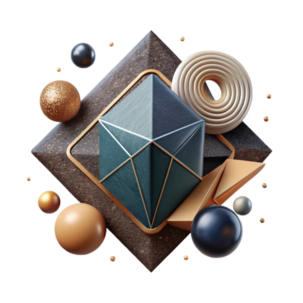 vibrant abstract Stylish Geometric Community Logo Design Transparent Background authentic png