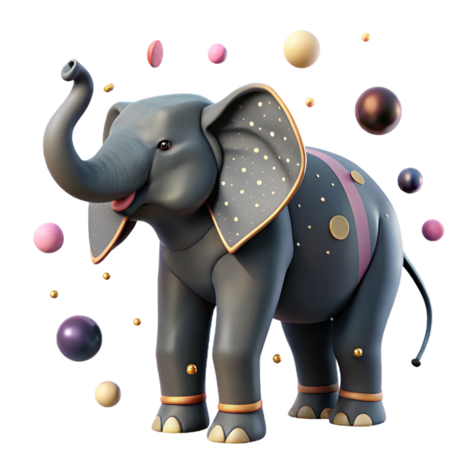 magnificent vintage Sumatran Elephant Silhouette Cutout with Dark Background authentic png