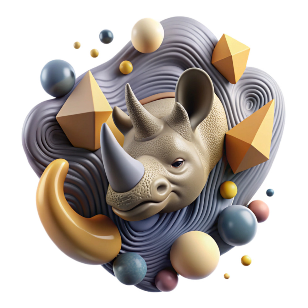 serene rustic Sumatran Rhino Footprint Cutout Transparent Background original png