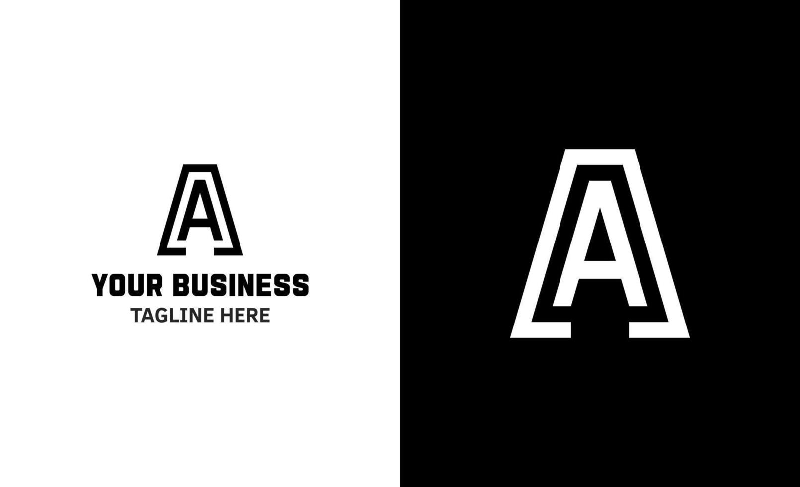 Letter A minimal logo. Icon mark design template vector