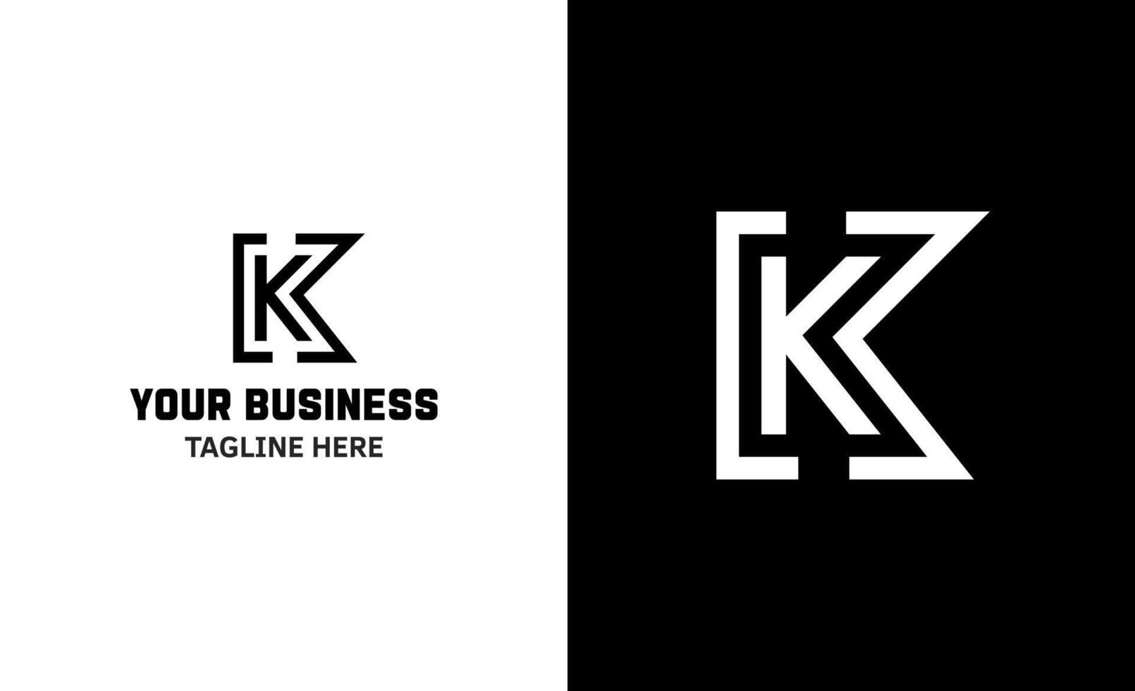 Letter K minimal logo. Icon mark design template vector